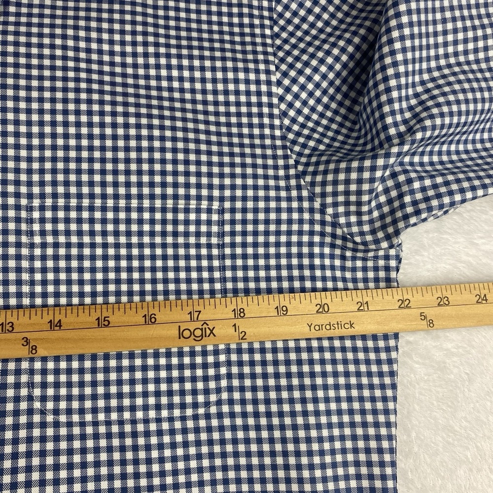 Brooks Brothers Shirt Mens Medium Blue/White Checks Regent Non Iron - Picture 7 of 9